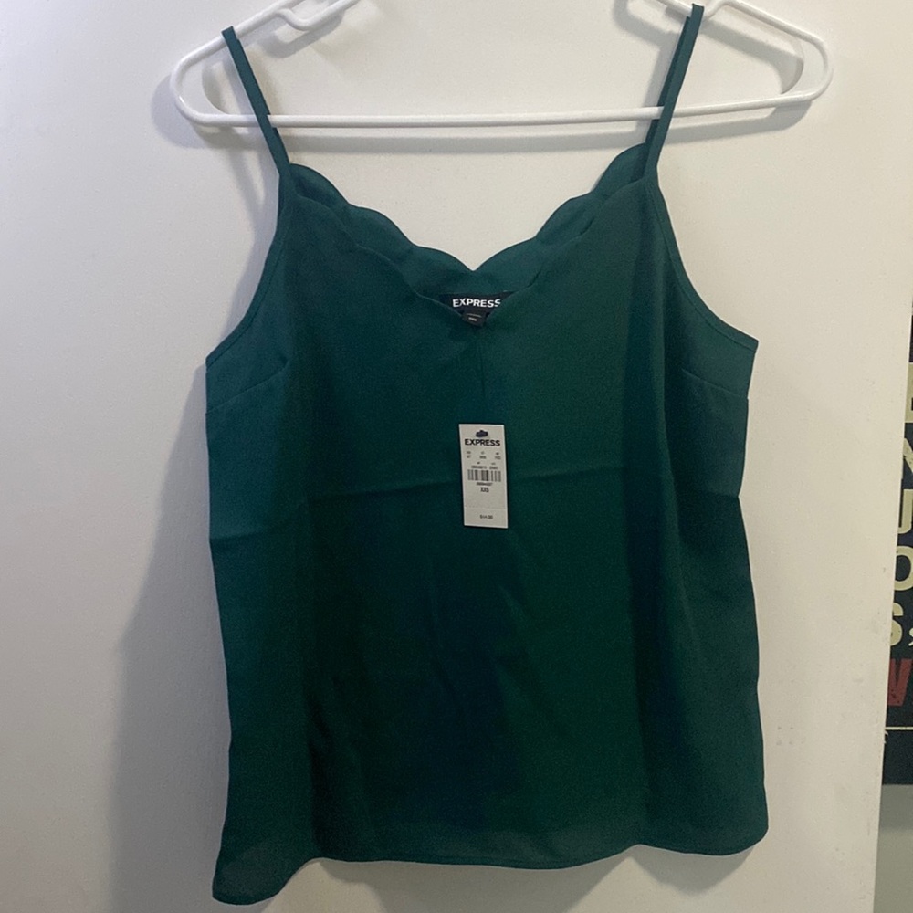 Express XXS tank. Dark green color. New with tags!